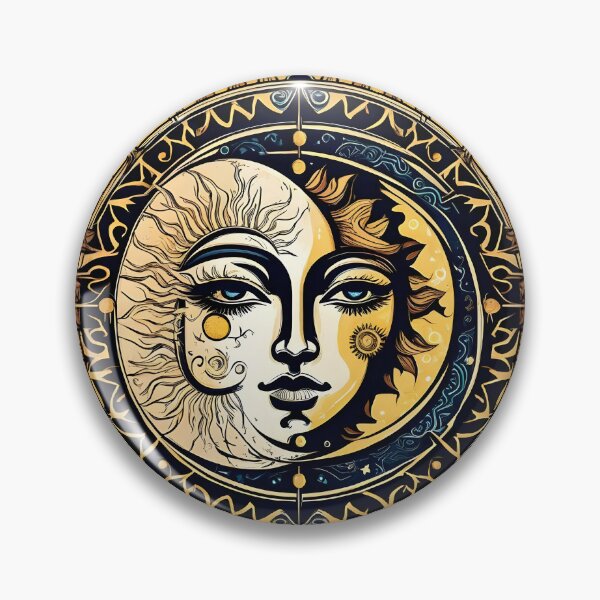 Item preview, Celestial Faces: Sun & Moon Encounter designed and sold by PrintPaloza.