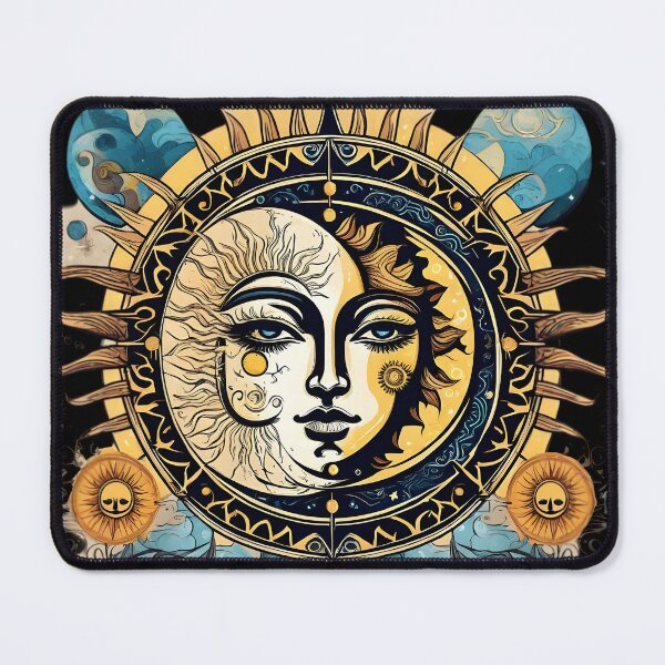 Item preview, Celestial Faces: Sun & Moon Encounter designed and sold by PrintPaloza.