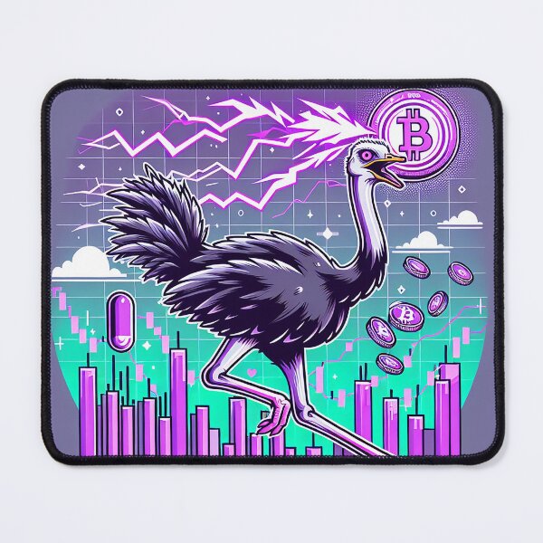 Item preview, $NOSS "Swift Radiance: Ostrich Unleashing Purple Lightning" designed and sold by zzz888.
