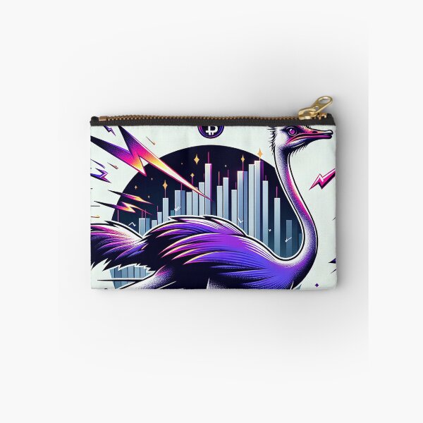 Item preview, $NOSS "Swift Luminescence: Ostrich Unleashing Purple Lightning" designed and sold by zzz888.