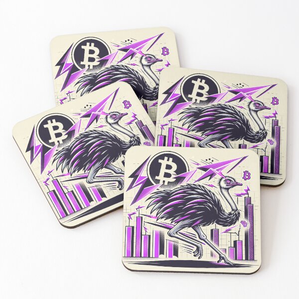 Item preview, $NOSS "Sprint of Elegance: Ostrich Unleashing Purple Lightning" designed and sold by zzz888.