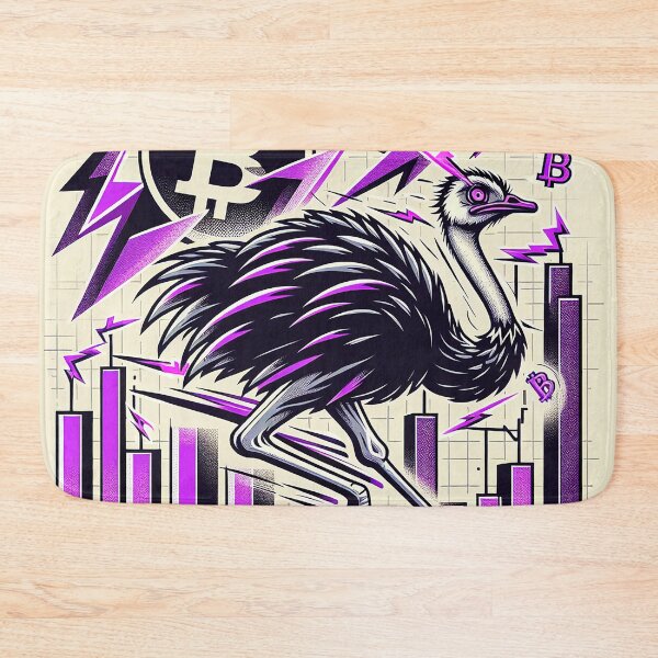 Item preview, $NOSS "Sprint of Elegance: Ostrich Unleashing Purple Lightning" designed and sold by zzz888.