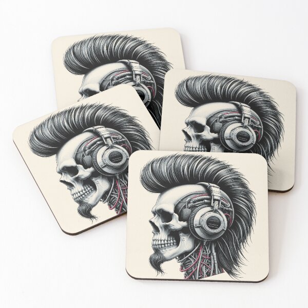 Item preview, Skull wearing Headphones #24 designed and sold by elektronen.