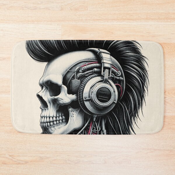 Item preview, Skull wearing Headphones #24 designed and sold by elektronen.
