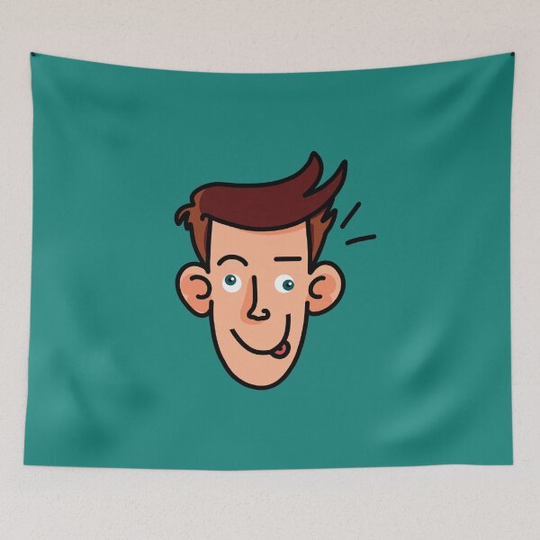 Item preview, Male face with tongue sticking out and squinting designed and sold by HarridanCreates.