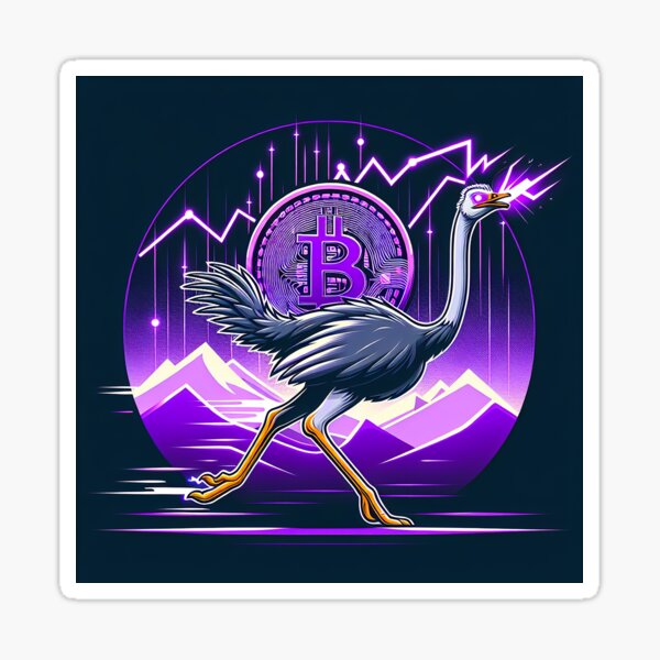 Item preview, $NOSS "Swift Radiance: Ostrich Unleashes Purple Lightning" designed and sold by zzz888.