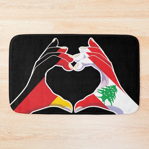 Aperçu de l'œuvre Liban Libanais Allemagne Allemand Amour Coeur Paix créée et vendue par FlagX.