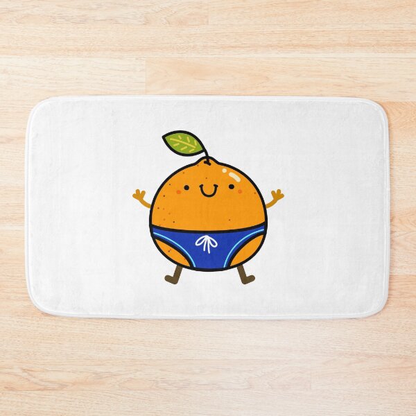 Item preview, Kawaii Orange In Blue Swimming Trunks designed and sold by kawaiilife.