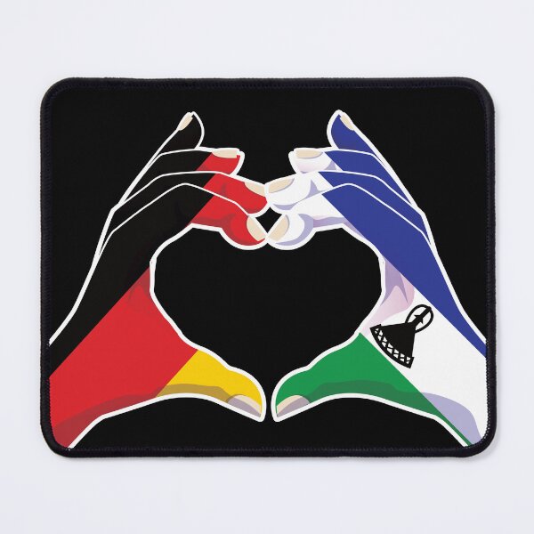 Item preview, Lesotho Lesothan Germany German Love Heart Peace designed and sold by FlagX.