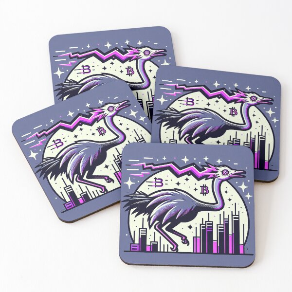 Item preview, $NOSS "Radiant Dash: Ostrich Unleashing Purple Lightning" designed and sold by zzz888.