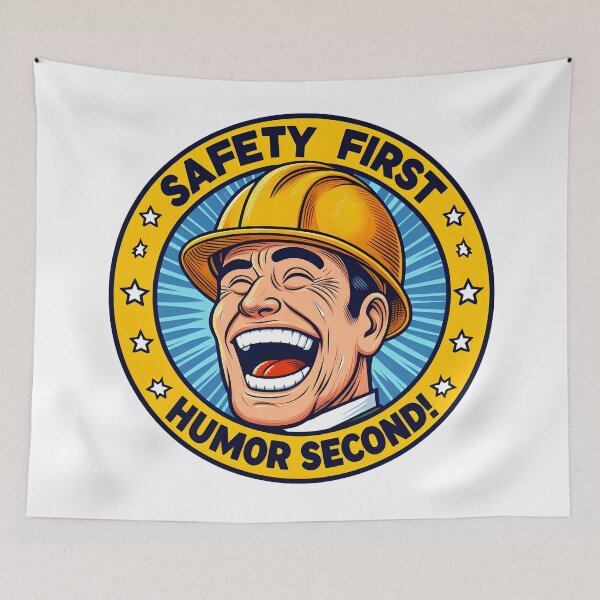 Item preview, Safety first, humor second! designed and sold by Dungeon-Depot.