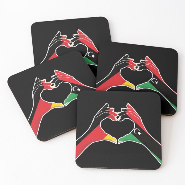 Item preview, Libya Libyan Germany German Love Heart Peace designed and sold by FlagX.