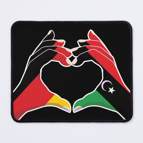 Item preview, Libya Libyan Germany German Love Heart Peace designed and sold by FlagX.