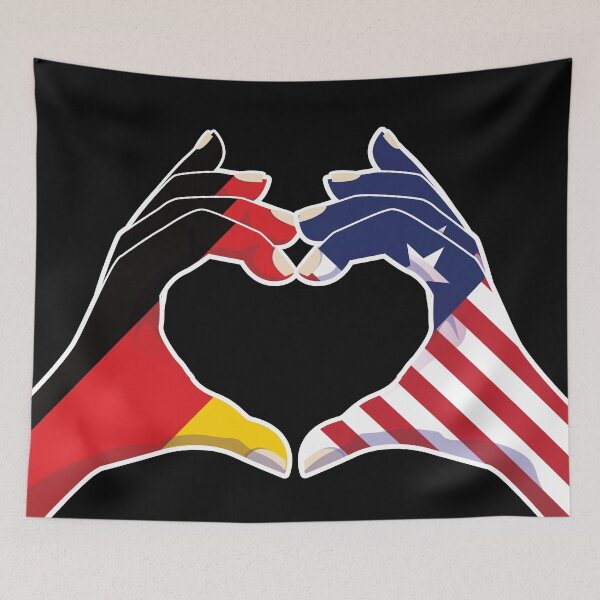Item preview, Liberia Liberian Germany German Love Heart Peace designed and sold by FlagX.