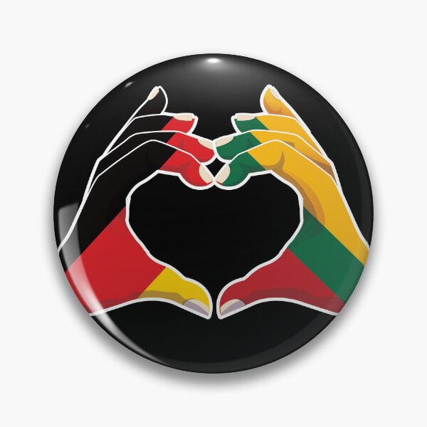 Item preview, Lithuania Lithuanian Germany German Love Heart Peace designed and sold by FlagX.