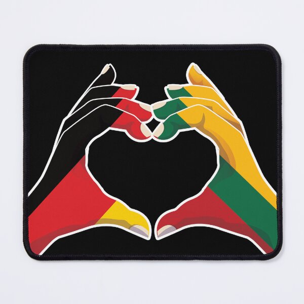Item preview, Lithuania Lithuanian Germany German Love Heart Peace designed and sold by FlagX.