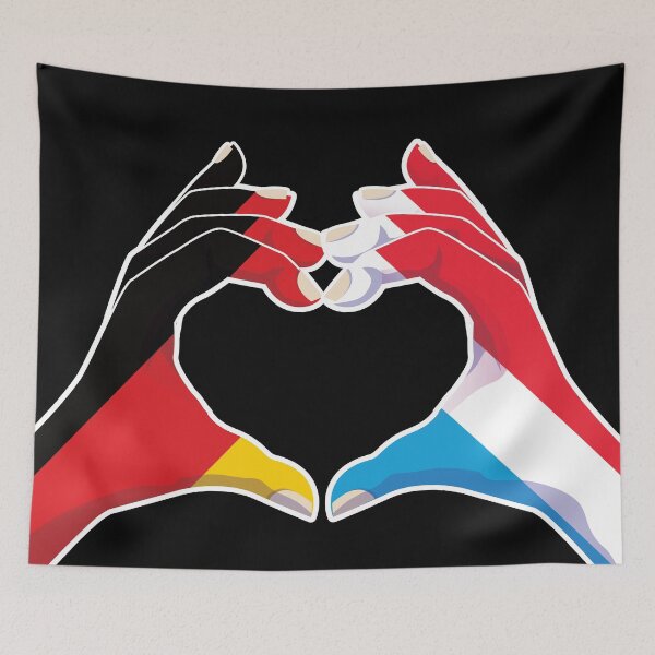 Item preview, Luxembourg Luxemburg Luxembourgian Luxemburgian Germany German Love Heart Peace designed and sold by FlagX.