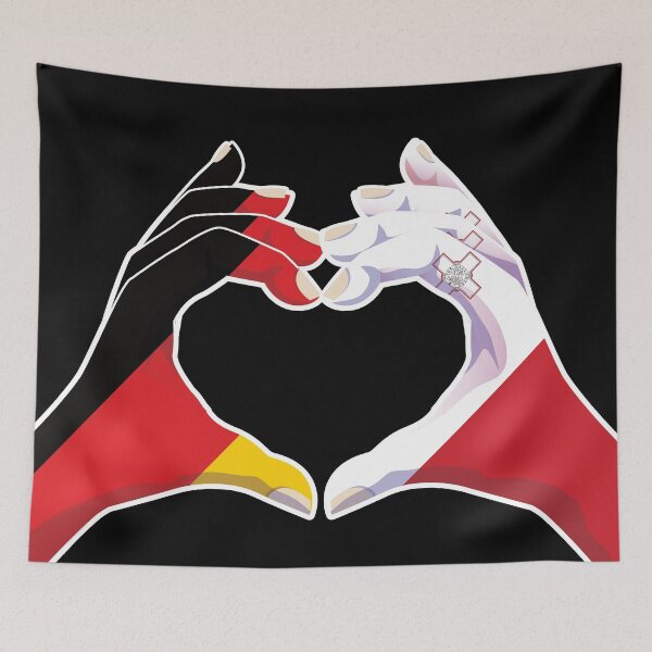 Item preview, Malta Maltese Germany German Love Heart Peace designed and sold by FlagX.