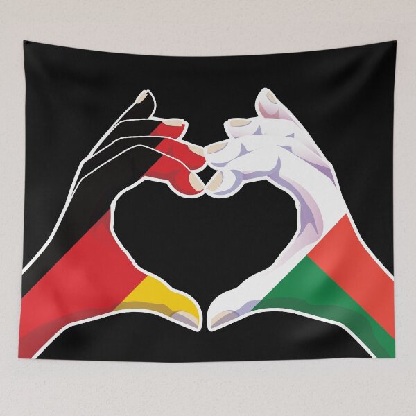 Item preview, Madagascar Malagasy Germany German Love Heart Peace designed and sold by FlagX.
