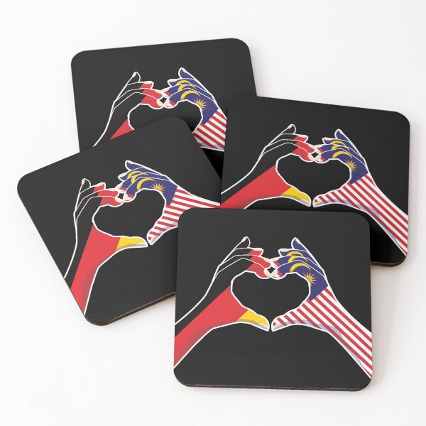 Item preview, Malaysia Malaysian Germany German Love Heart Peace designed and sold by FlagX.