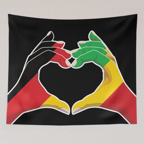Item preview, Mali Malian Germany German Love Heart Peace designed and sold by FlagX.