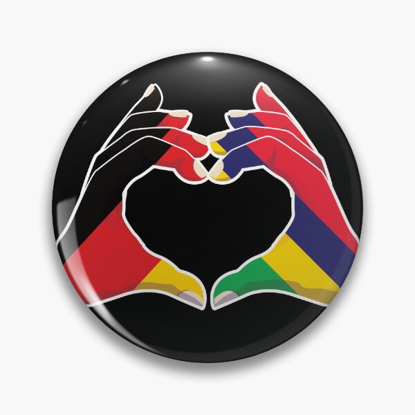 Item preview, Mauritius Mauritian Germany German Love Heart Peace designed and sold by FlagX.