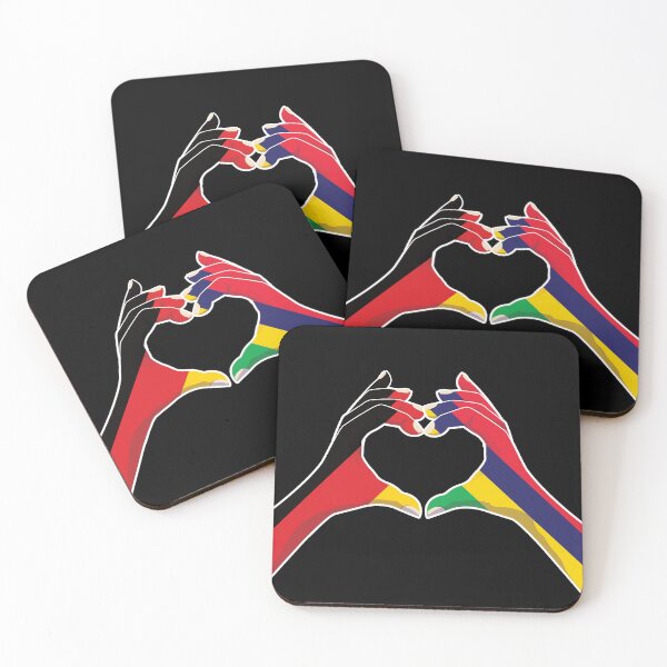 Item preview, Mauritius Mauritian Germany German Love Heart Peace designed and sold by FlagX.