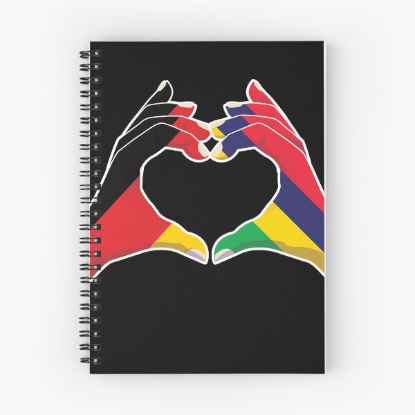 Item preview, Mauritius Mauritian Germany German Love Heart Peace designed and sold by FlagX.