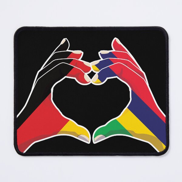 Item preview, Mauritius Mauritian Germany German Love Heart Peace designed and sold by FlagX.