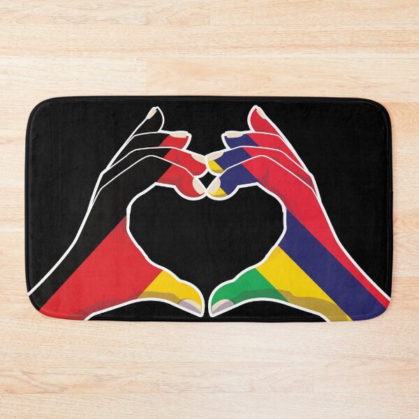 Item preview, Mauritius Mauritian Germany German Love Heart Peace designed and sold by FlagX.