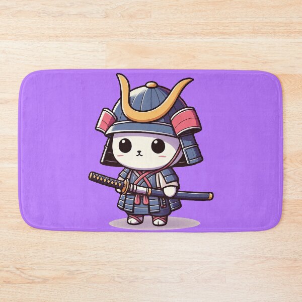Item preview, orange cat japanese with samurai designed and sold by SOMI SOMI.
