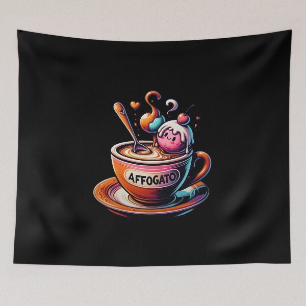 Item preview, Affogato Coffee Adventure Art Cute And Funny Gifts designed and sold by BadhbhArt.