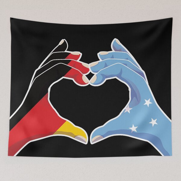 Item preview, Micronesia Micronesian Germany German Love Heart Peace designed and sold by FlagX.