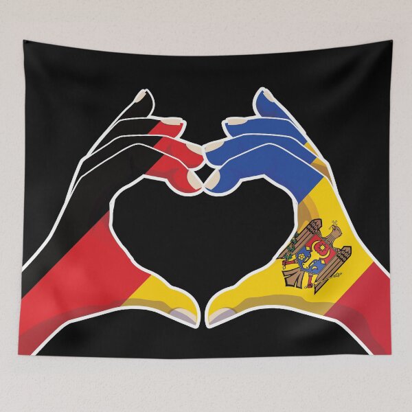 Item preview, Moldova Moldovan Germany German Love Heart Peace designed and sold by FlagX.