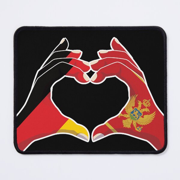 Item preview, Montenegro Montenegrin Germany German Love Heart Peace designed and sold by FlagX.