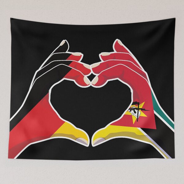 Item preview, Mozambique Mozambican Germany German Love Heart Peace designed and sold by FlagX.