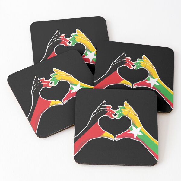 Item preview, Myanmar Burmese Burma Germany German Love Heart Peace designed and sold by FlagX.