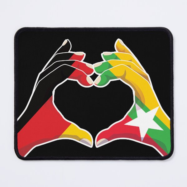 Item preview, Myanmar Burmese Burma Germany German Love Heart Peace designed and sold by FlagX.