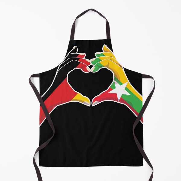 Item preview, Myanmar Burmese Burma Germany German Love Heart Peace designed and sold by FlagX.