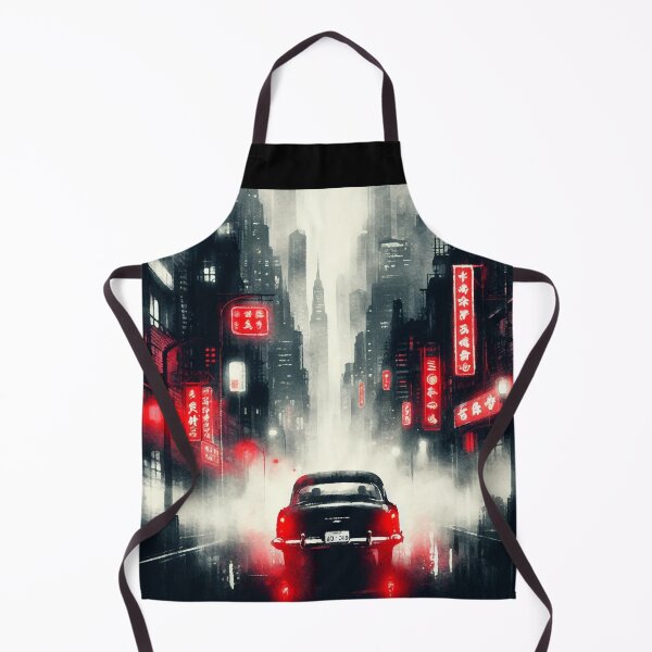 Item preview, 50s Car Red Lights Cityscape [neon noir] designed and sold by RESToRAPTOR.