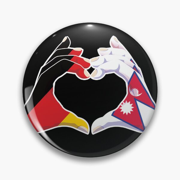 Item preview, Nepalese Nepal Germany German Love Heart Peace designed and sold by FlagX.