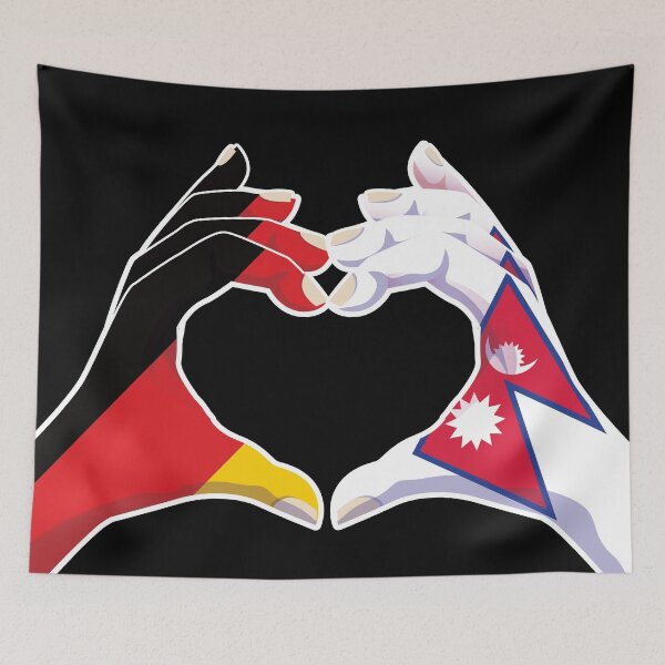 Item preview, Nepalese Nepal Germany German Love Heart Peace designed and sold by FlagX.
