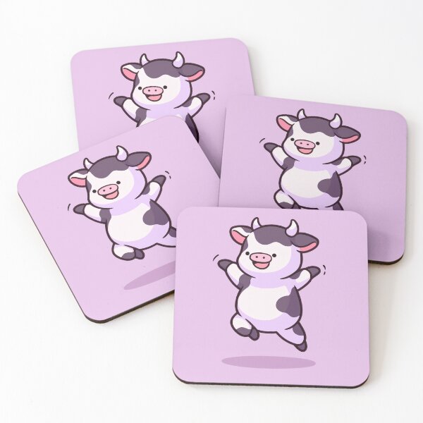 Item preview, kawaii cute dancing cow designed and sold by AdaMazingDesign.