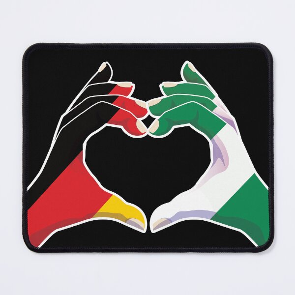 Item preview, Nigeria Nigerian Germany German Love Heart Peace designed and sold by FlagX.
