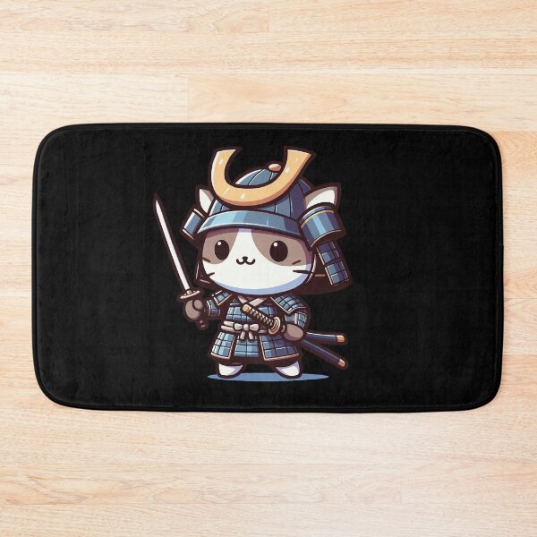 Item preview, japanese meow cat with samurai designed and sold by SOMI SOMI.