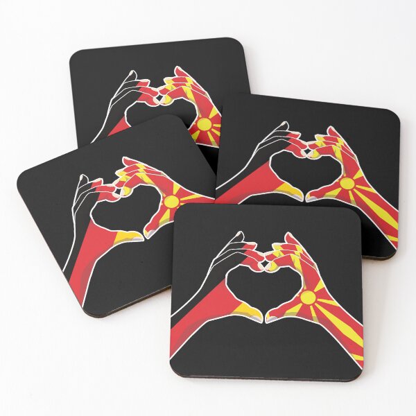 Item preview, North Macedonia Macedonian Germany German Love Heart Peace designed and sold by FlagX.