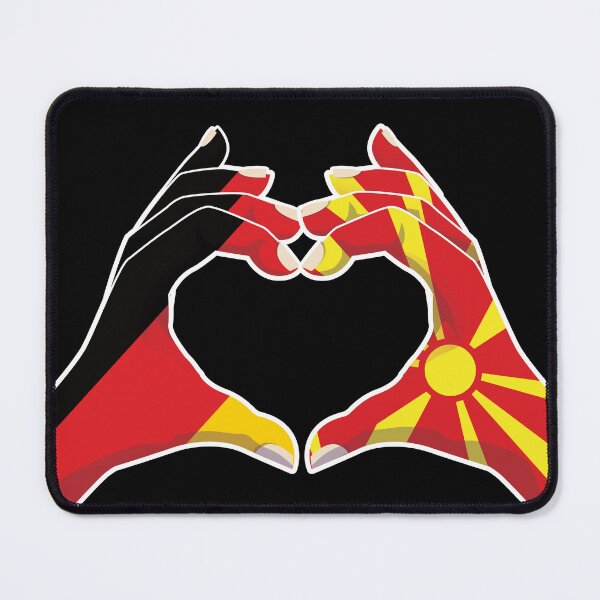 Item preview, North Macedonia Macedonian Germany German Love Heart Peace designed and sold by FlagX.