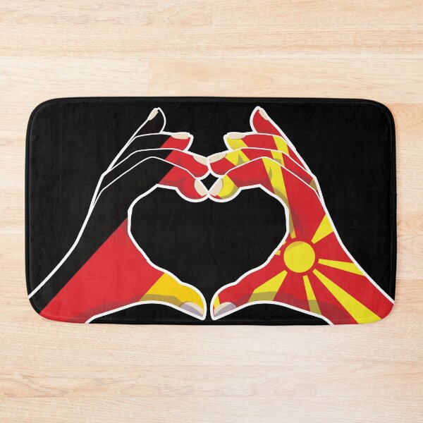 Item preview, North Macedonia Macedonian Germany German Love Heart Peace designed and sold by FlagX.
