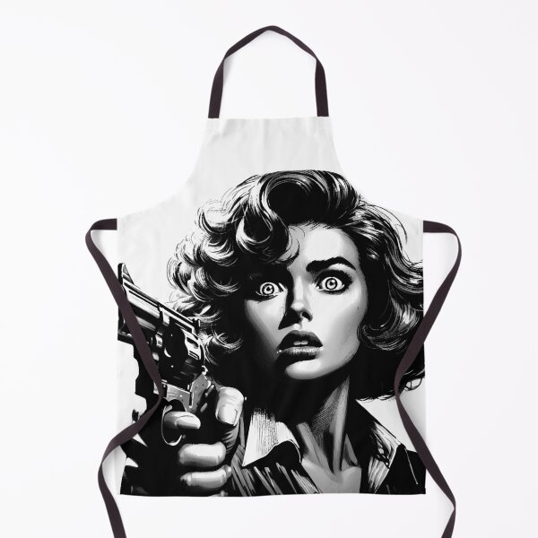 Item preview, Scared Woman with a Revolver [Noir, Black and White] designed and sold by RESToRAPTOR.
