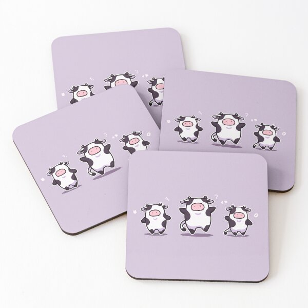 Item preview, kawaii cute dancing cow designed and sold by AdaMazingDesign.